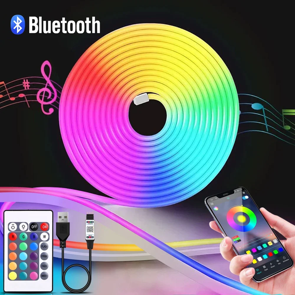 Led Strip Lights - Bande lumineuse LED néon RGB, 1-5m,