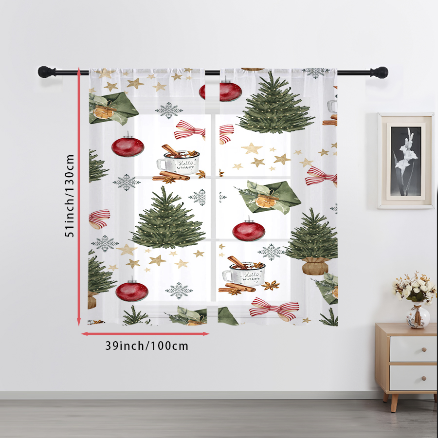 2 Rideaux Transparents de Noël - Curtain Rods avis et prix