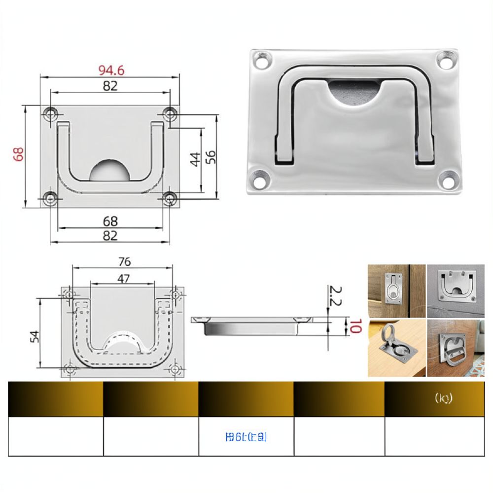 Anneau de poignée rond encastr - Door Handle avis et prix