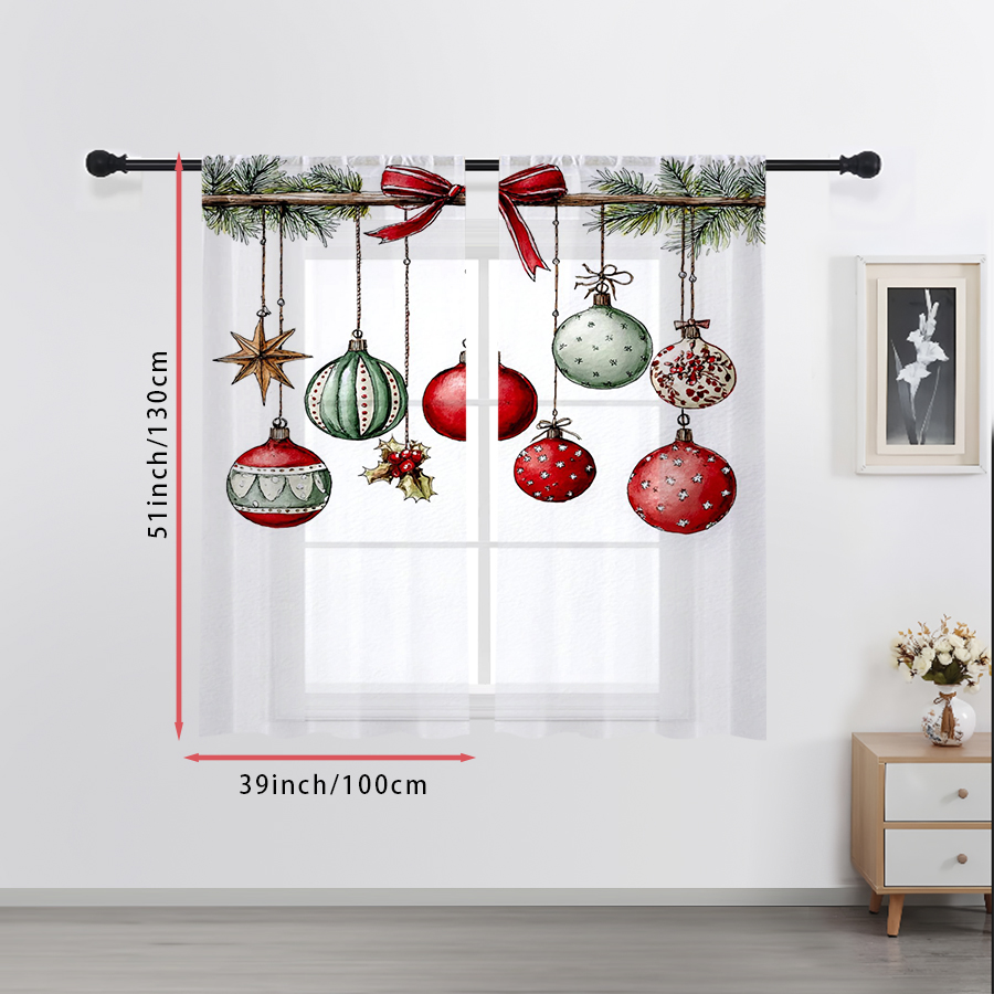 2 pièces de rideaux transparen - Curtain Rods avis et prix