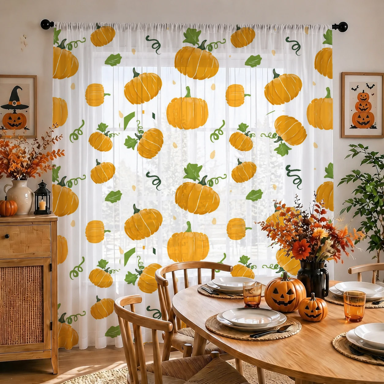 Rideau transparent d'Halloween - Curtain Rods avis et prix